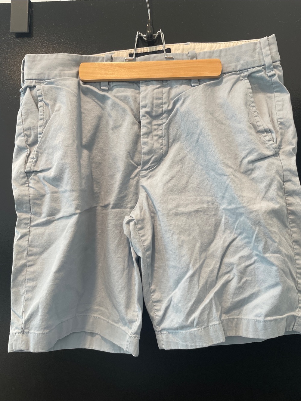 Abercrombie & Fitch Light Blue Flat Front Shorts 32W